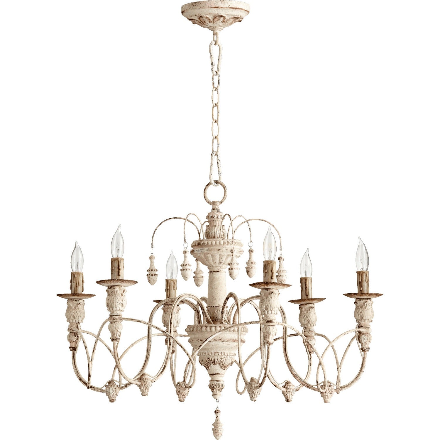 Quorum - 6016-6-70 - Six Light Chandelier - Salento - Persian White
