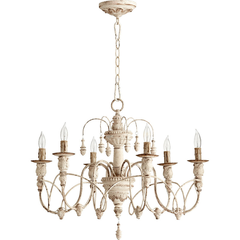 Quorum - 6016-6-70 - Six Light Chandelier - Salento - Persian White