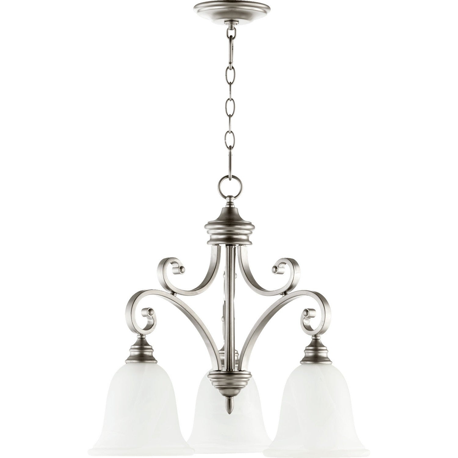 Quorum - 6354-3-64 - Three Light Chandelier - Bryant - Classic Nickel