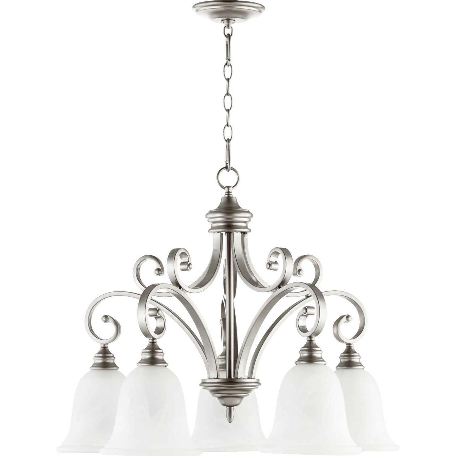 Quorum - 6354-5-64 - Five Light Chandelier - Bryant - Classic Nickel