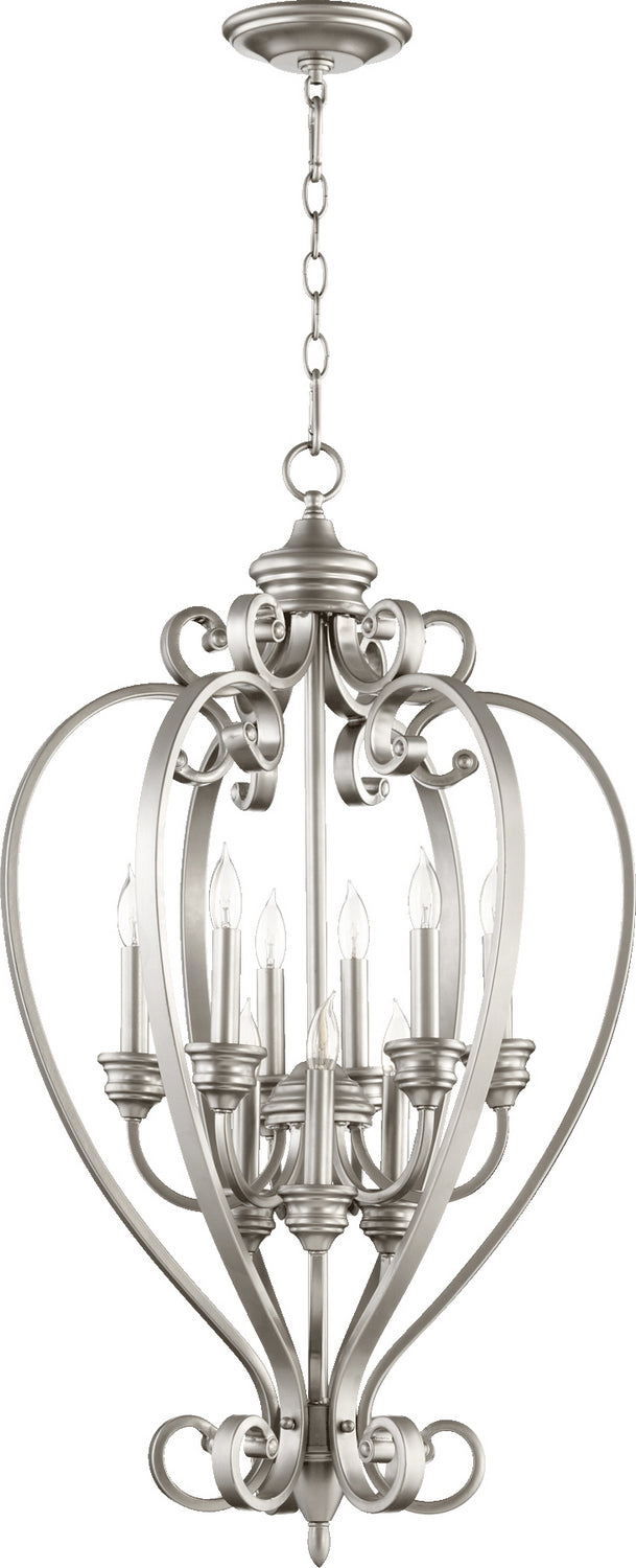 Quorum - 6854-9-64 - Nine Light Entry Pendant - Bryant - Classic Nickel