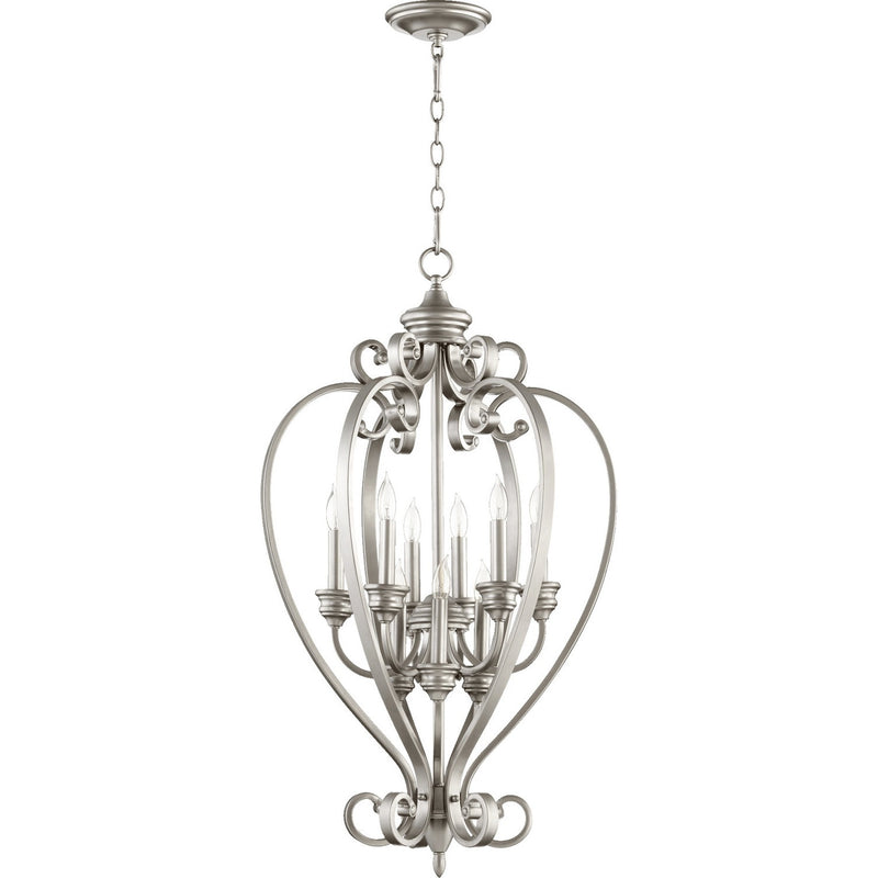 Quorum - 6854-9-64 - Nine Light Entry Pendant - Bryant - Classic Nickel