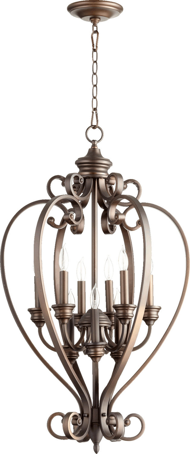 Quorum - 6854-9-86 - Nine Light Entry Pendant - Bryant - Oiled Bronze