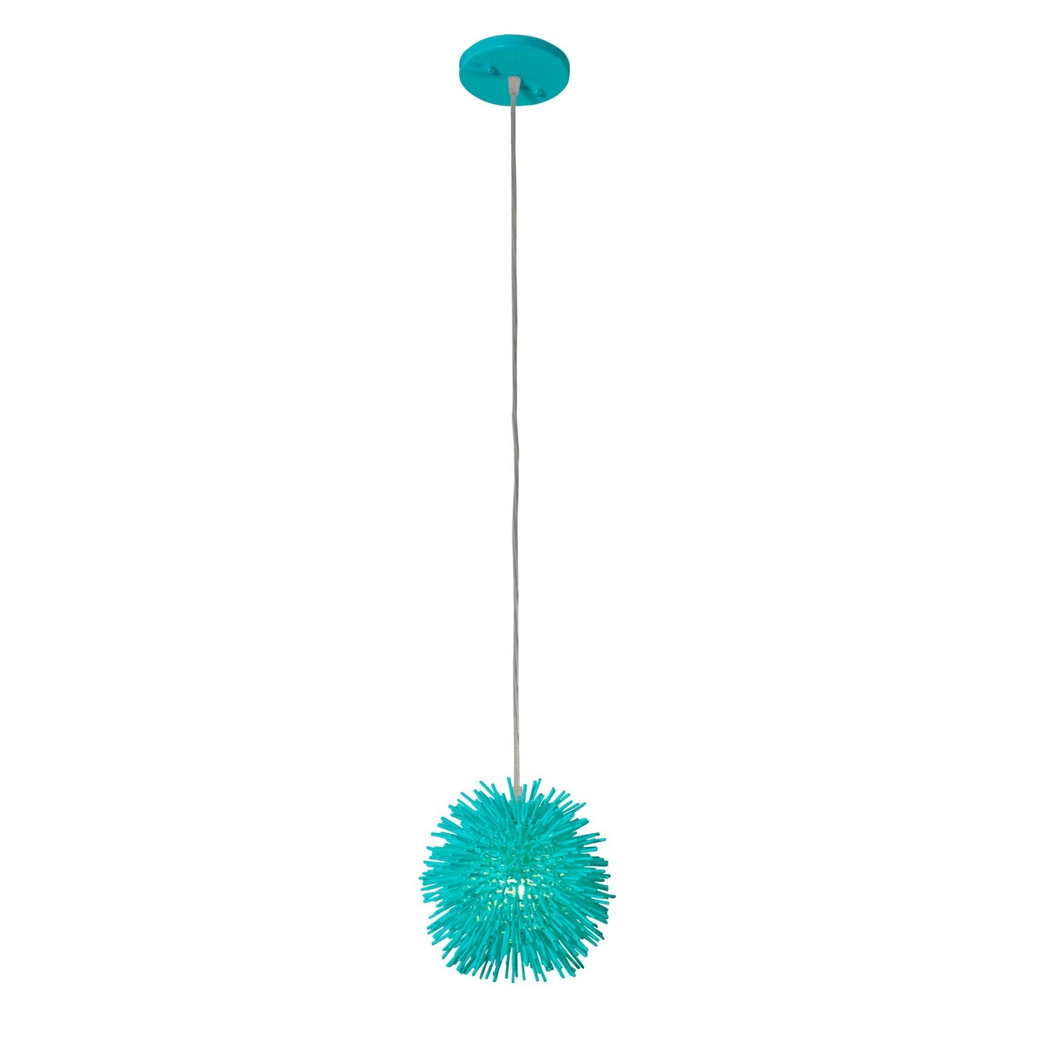 Varaluz - 169M01SAQ - One Light Mini Pendant - Urchin - Aqua Velvet