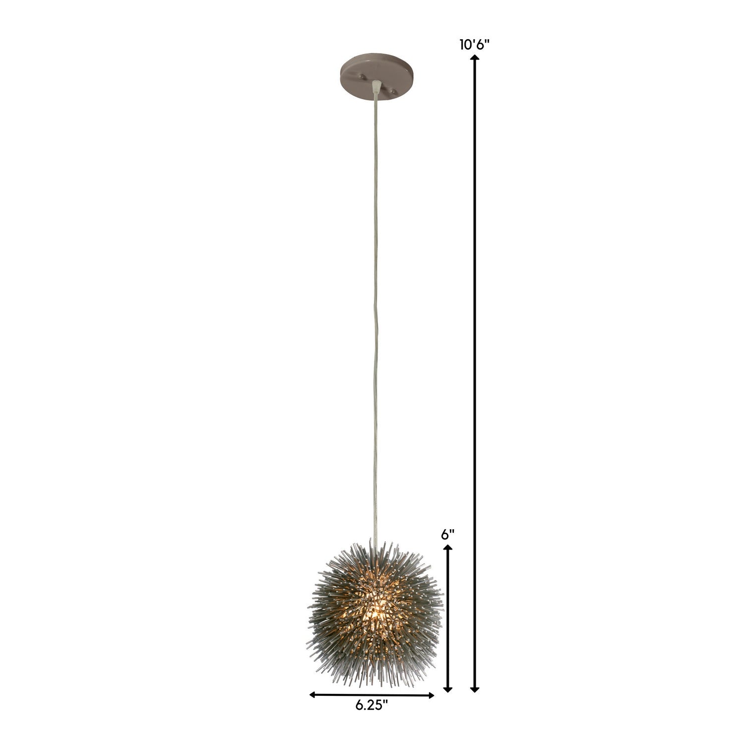 Varaluz - 169M01SCH - One Light Mini Pendant - Urchin - Painted Chrome