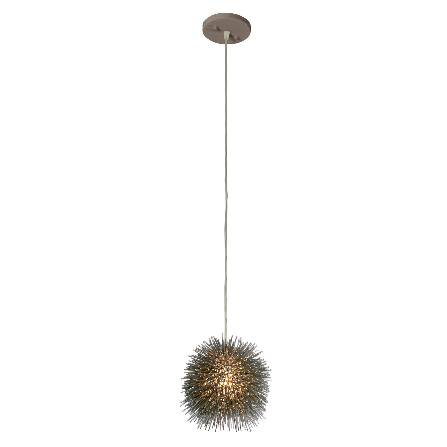Varaluz - 169M01SCH - One Light Mini Pendant - Urchin - Painted Chrome