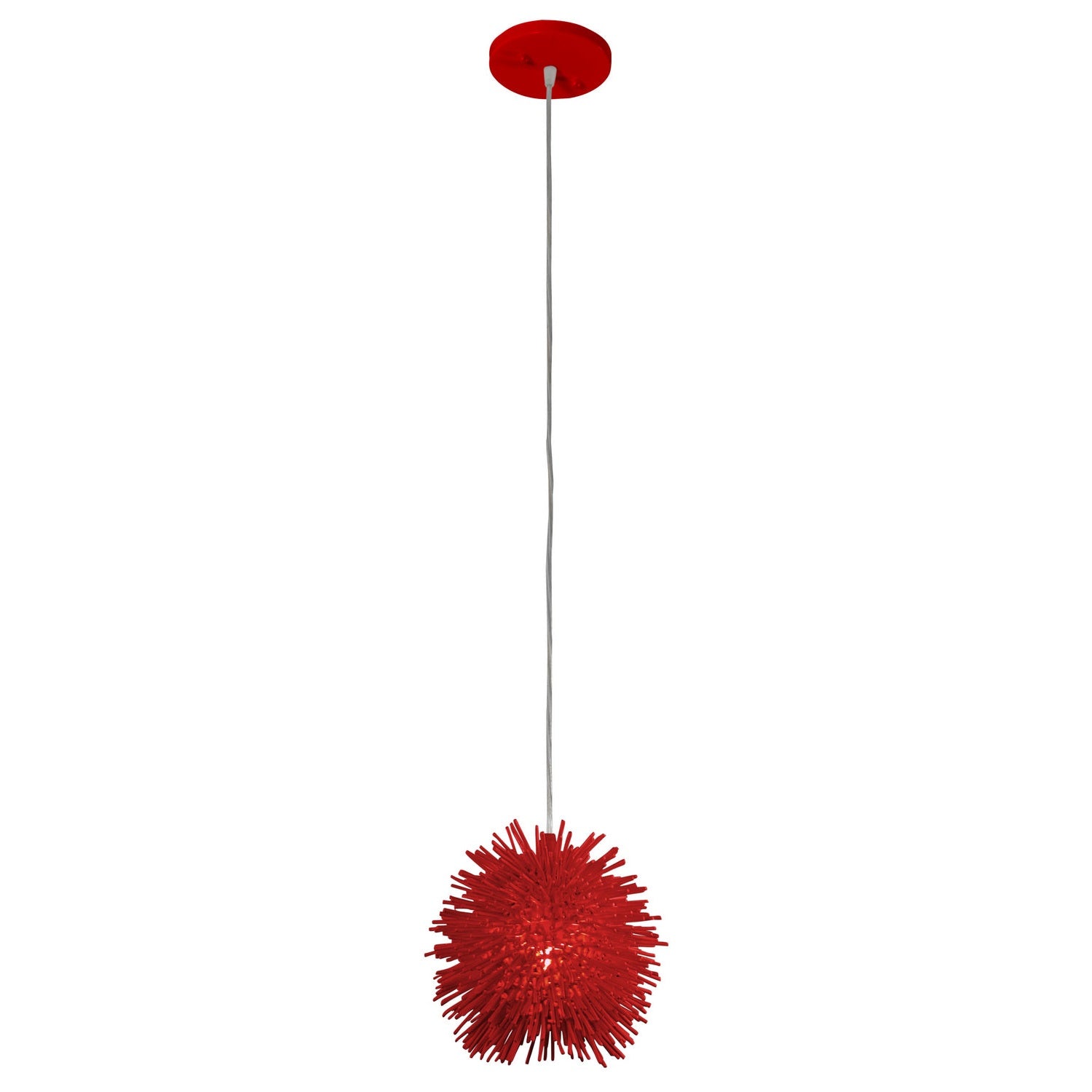 Varaluz - 169M01SRE - One Light Mini Pendant - Urchin - Super Red