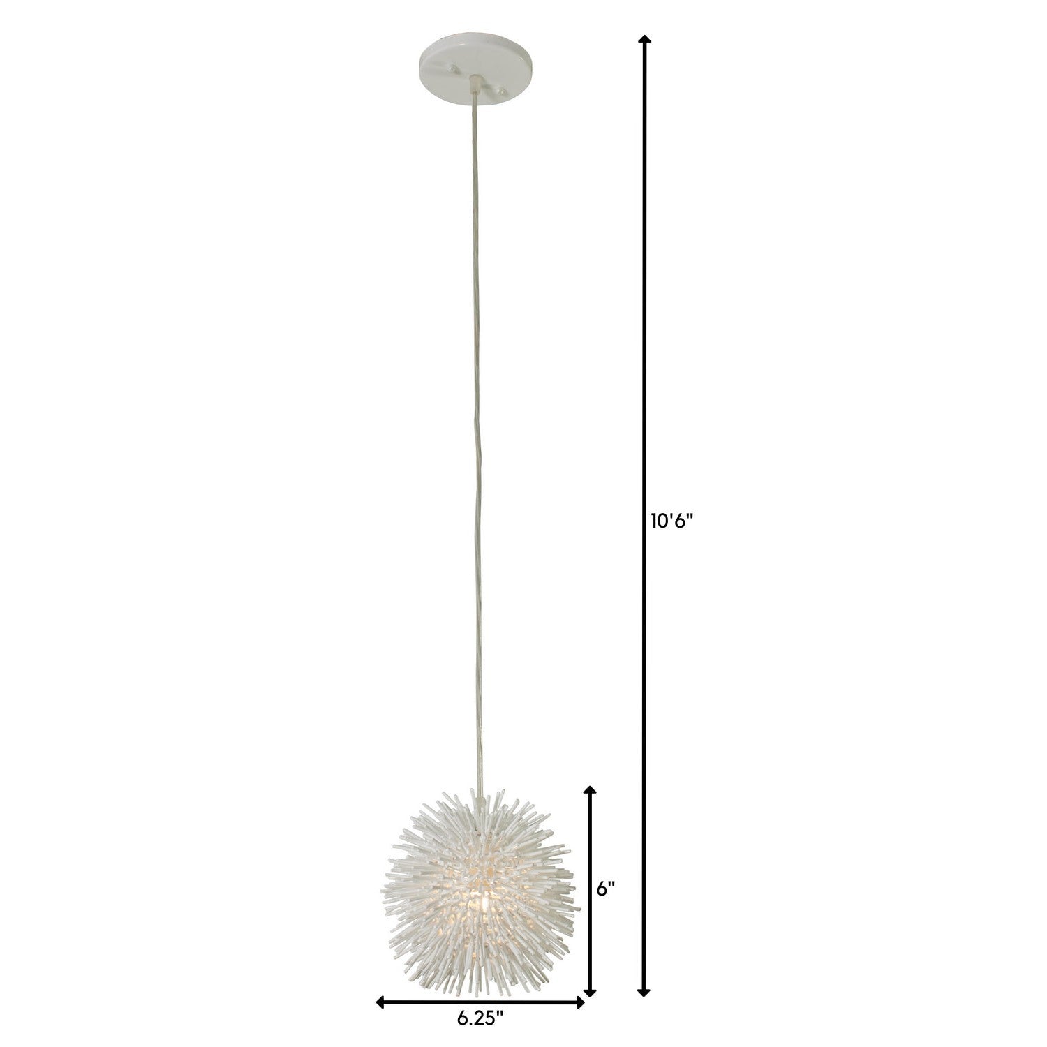 Varaluz - 169M01SWH - One Light Mini Pendant - Urchin - White