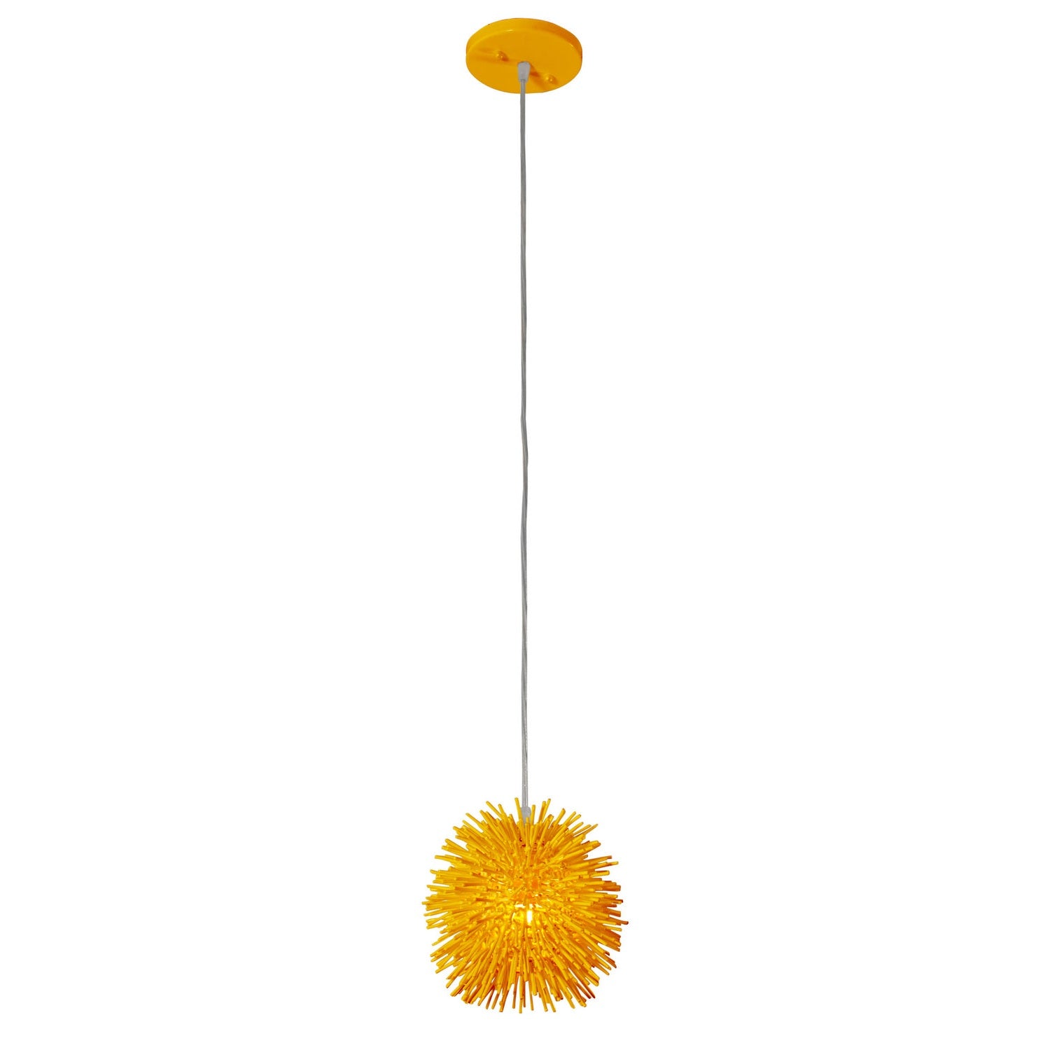 Varaluz - 169M01SYE - One Light Mini Pendant - Urchin - Un-Mellow Yellow