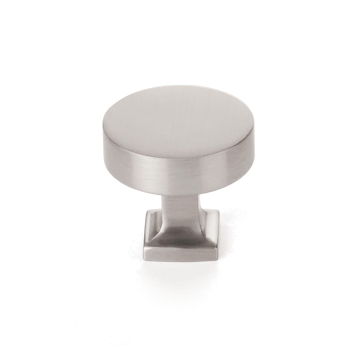 Haniburton 1-1/4" Flat Disc Round Solid Brass Luxury Cabinet Knob / Drawer Knob with Square Base