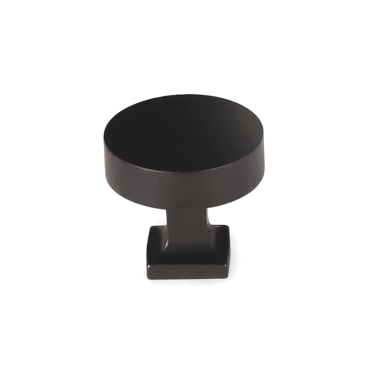 Haniburton 1-1/4" Flat Disc Round Solid Brass Luxury Cabinet Knob / Drawer Knob with Square Base