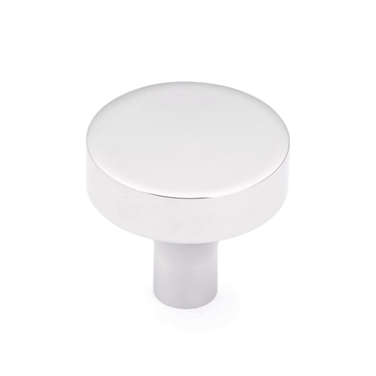 Schaub and Company - 470-26 - Haniburton 1-1/4" Contemporary Disc Flat Round Solid Brass Luxury Cabinet Knob in Polished Chrome