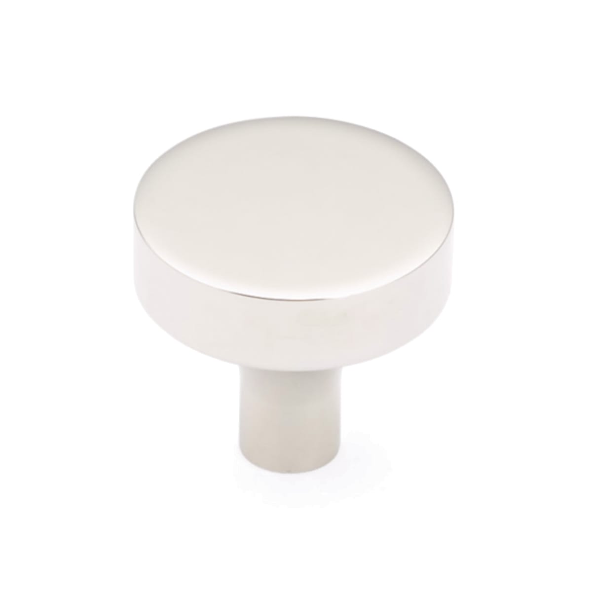 Haniburton 1-1/4" Contemporary Disc Flat Round Solid Brass Luxury Cabinet Knob