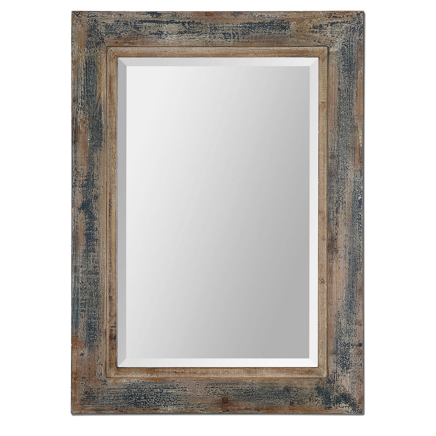 Uttermost - 13829 - Mirror - Bozeman - Blue w/Aged Wood Undertone