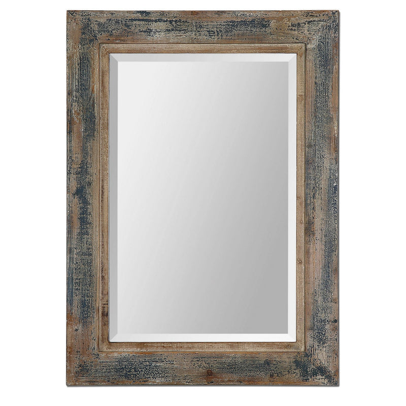 Uttermost - 13829 - Mirror - Bozeman - Blue w/Aged Wood Undertone