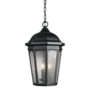 Kichler - 9539BKT - Three Light Outdoor Pendant - Courtyard - Textured Black
