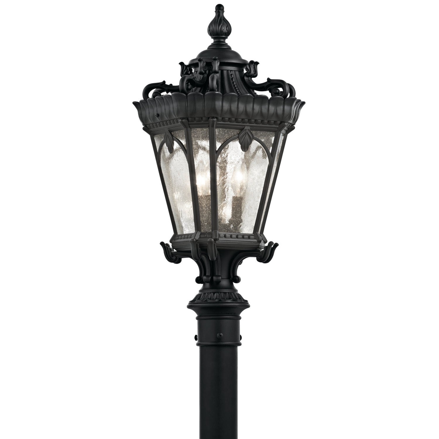 Kichler - 9558BKT - Three Light Outdoor Post Mount - Tournai - Textured Black