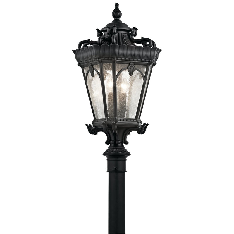 Kichler - 9559BKT - Four Light Outdoor Post Mount - Tournai - Textured Black