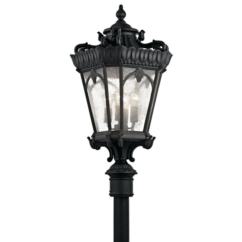 Kichler - 9565BKT - Four Light Outdoor Post Mount - Tournai - Textured Black
