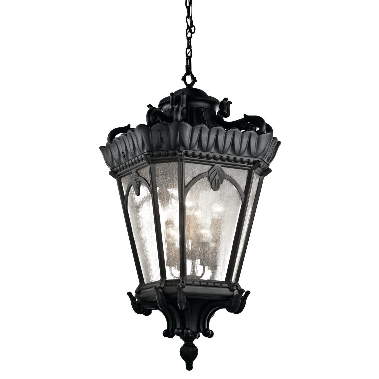 Kichler - 9568BKT - Eight Light Outdoor Pendant - Tournai - Textured Black