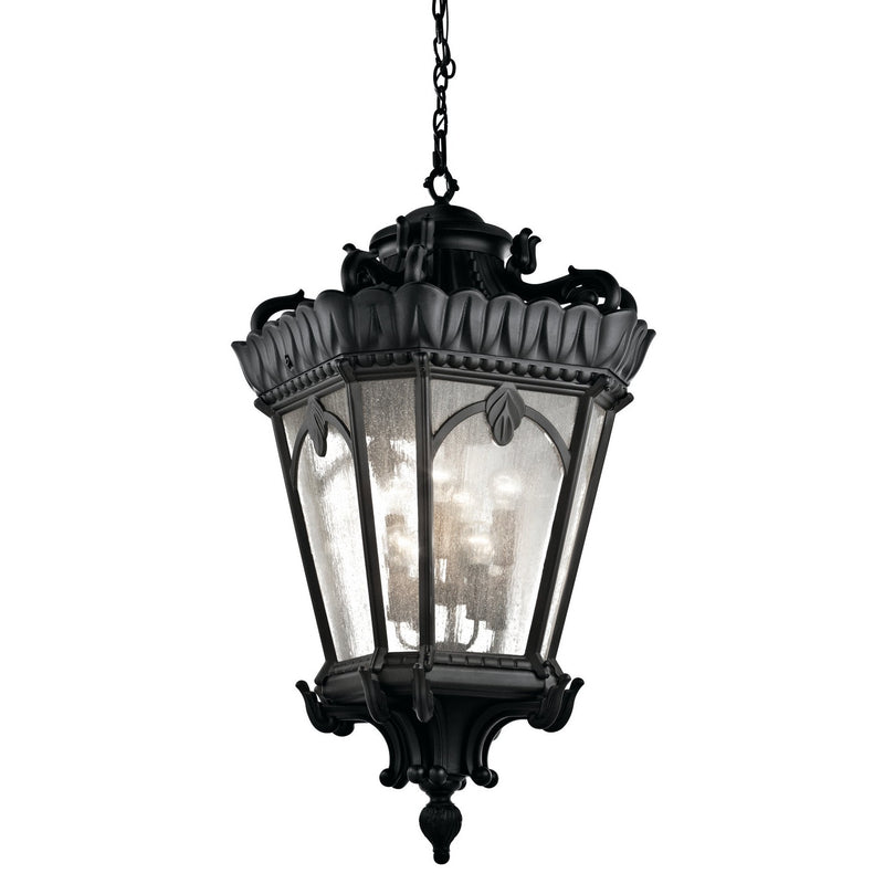 Kichler - 9568BKT - Eight Light Outdoor Pendant - Tournai - Textured Black