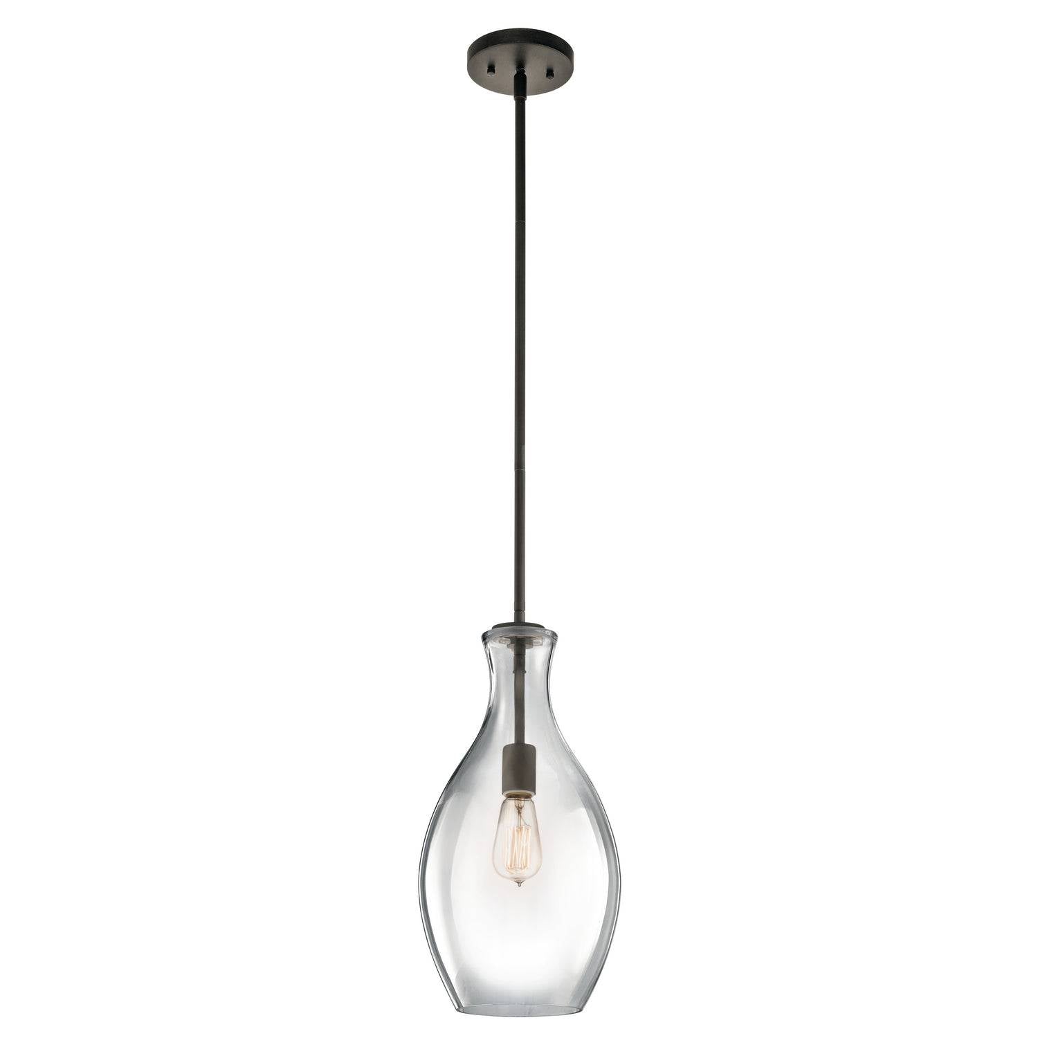 Kichler - 42047OZ - One Light Pendant - Everly - Olde Bronze