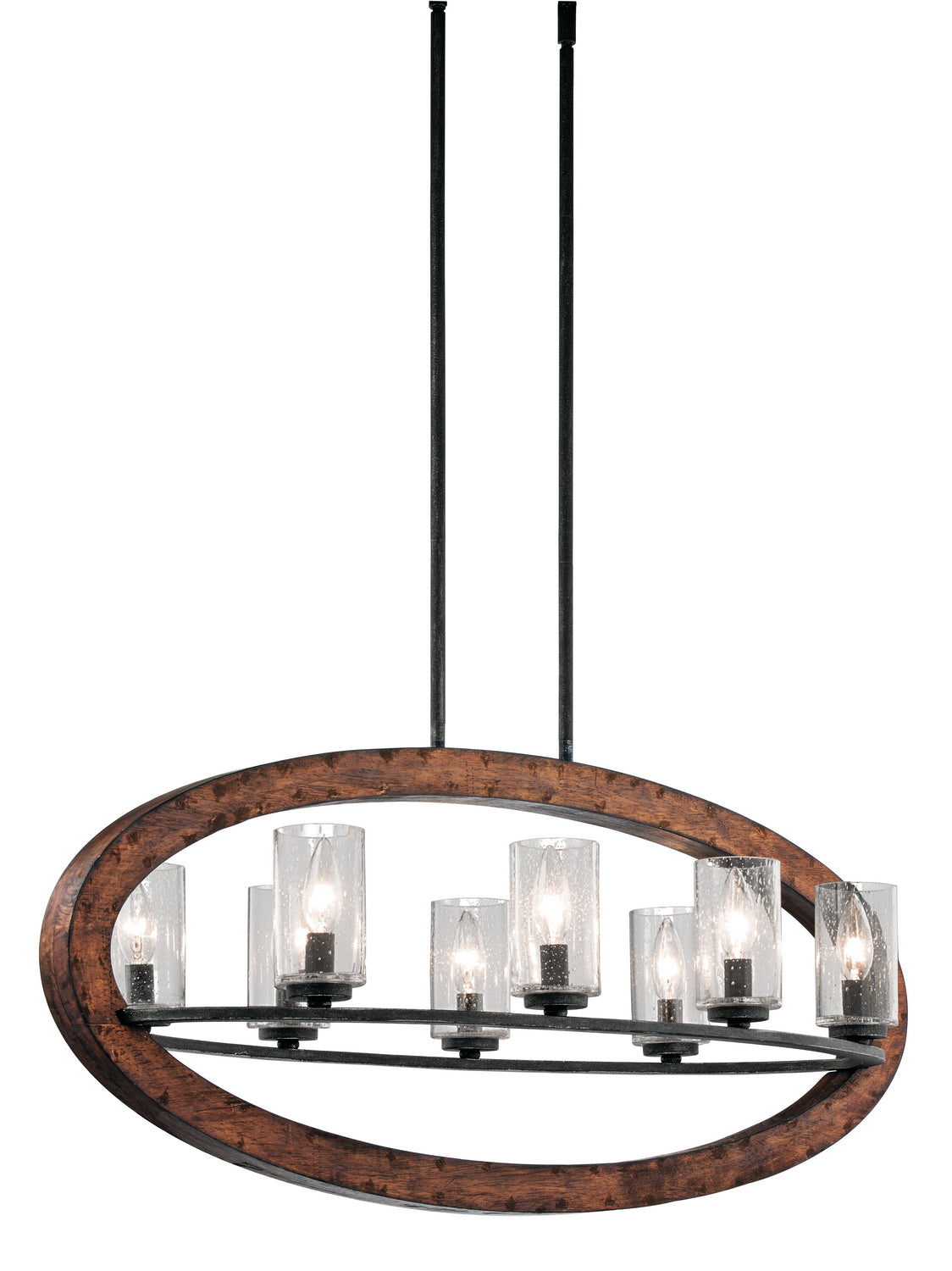 Kichler - 43191AUB - Eight Light Linear Chandelier - Grand Bank - Auburn Stained