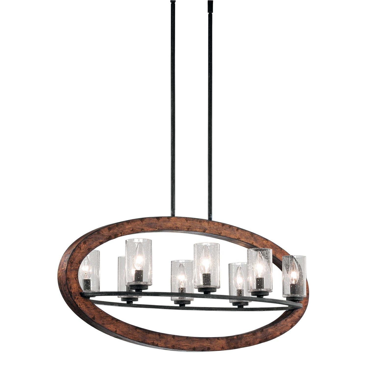 Kichler - 43191AUB - Eight Light Linear Chandelier - Grand Bank - Auburn Stained