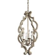 Kichler - 43255DAW - Four Light Foyer Pendant - Hayman Bay - Distressed Antique White