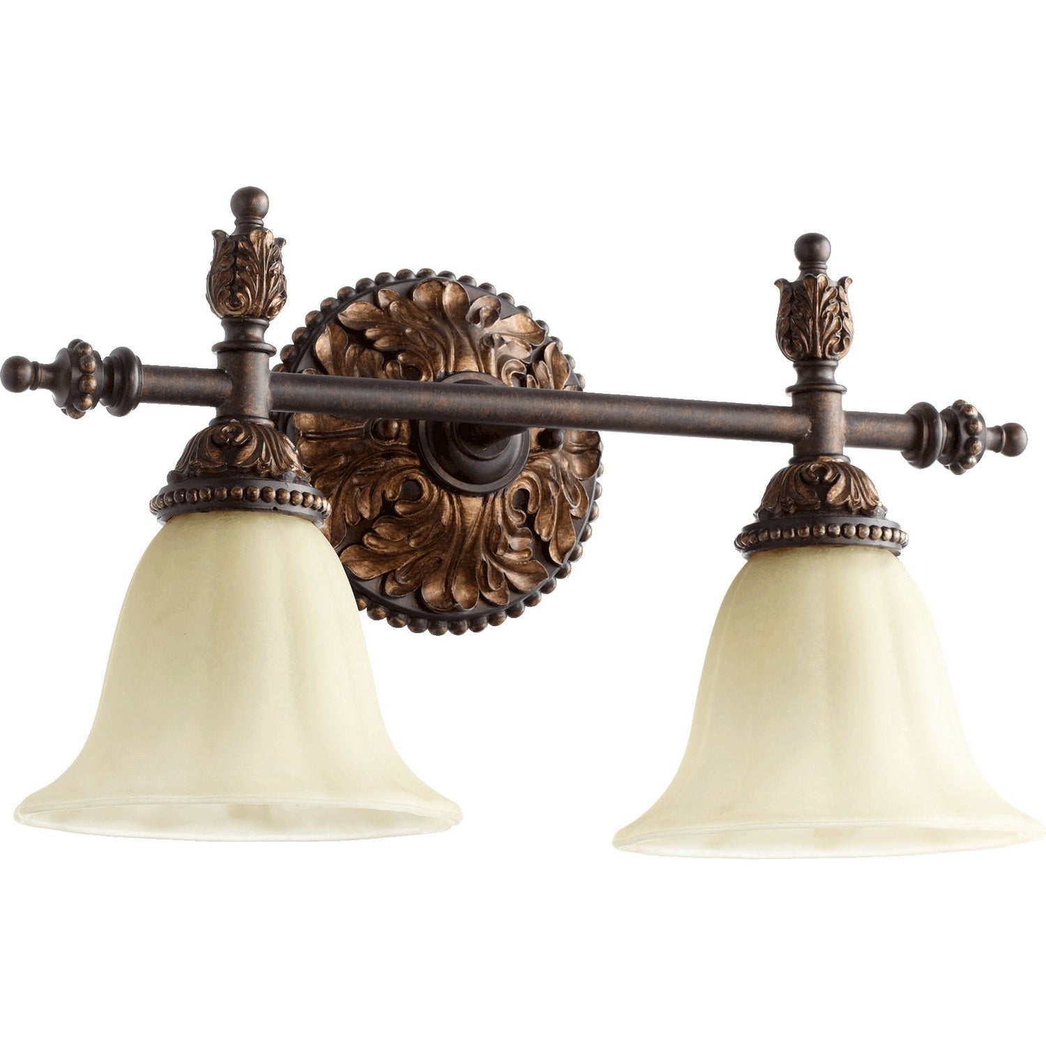 Quorum - 5157-2-44 - Two Light Vanity - Rio Salado - Toasted Sienna With Mystic Silver