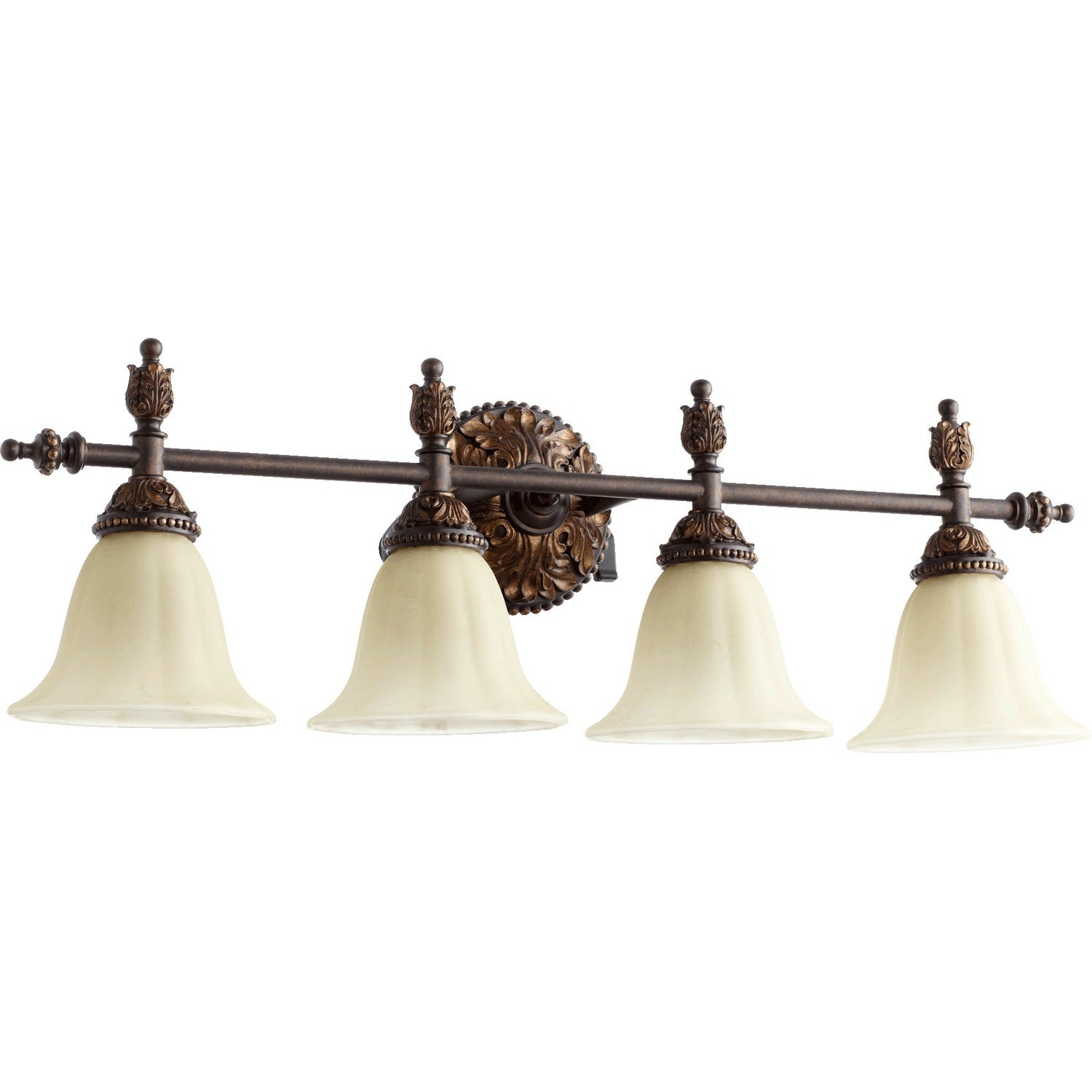 Quorum - 5157-4-44 - Four Light Vanity - Rio Salado - Toasted Sienna With Mystic Silver