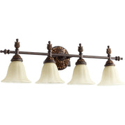 Quorum - 5157-4-44 - Four Light Vanity - Rio Salado - Toasted Sienna With Mystic Silver