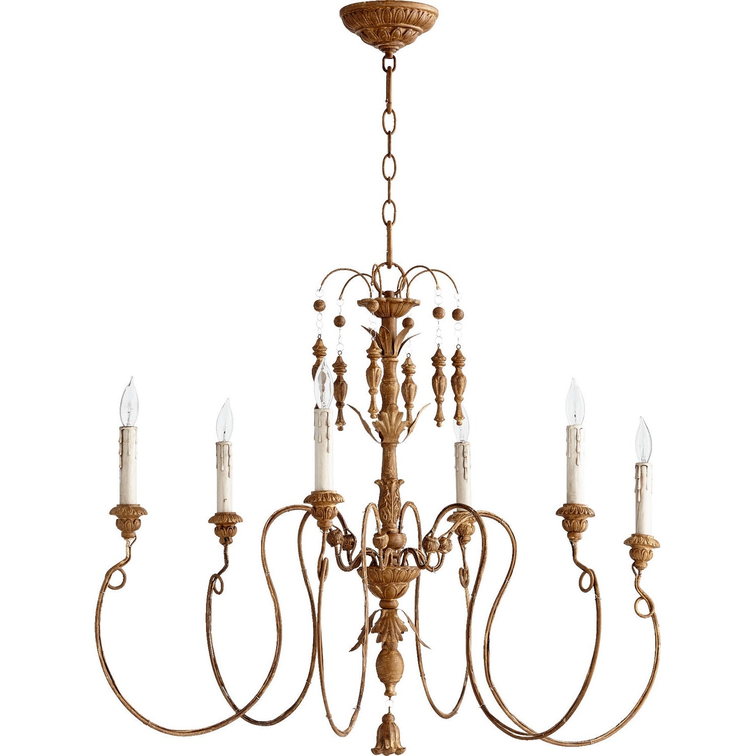 Quorum - 6006-6-94 - Six Light Chandelier - Salento - French Umber