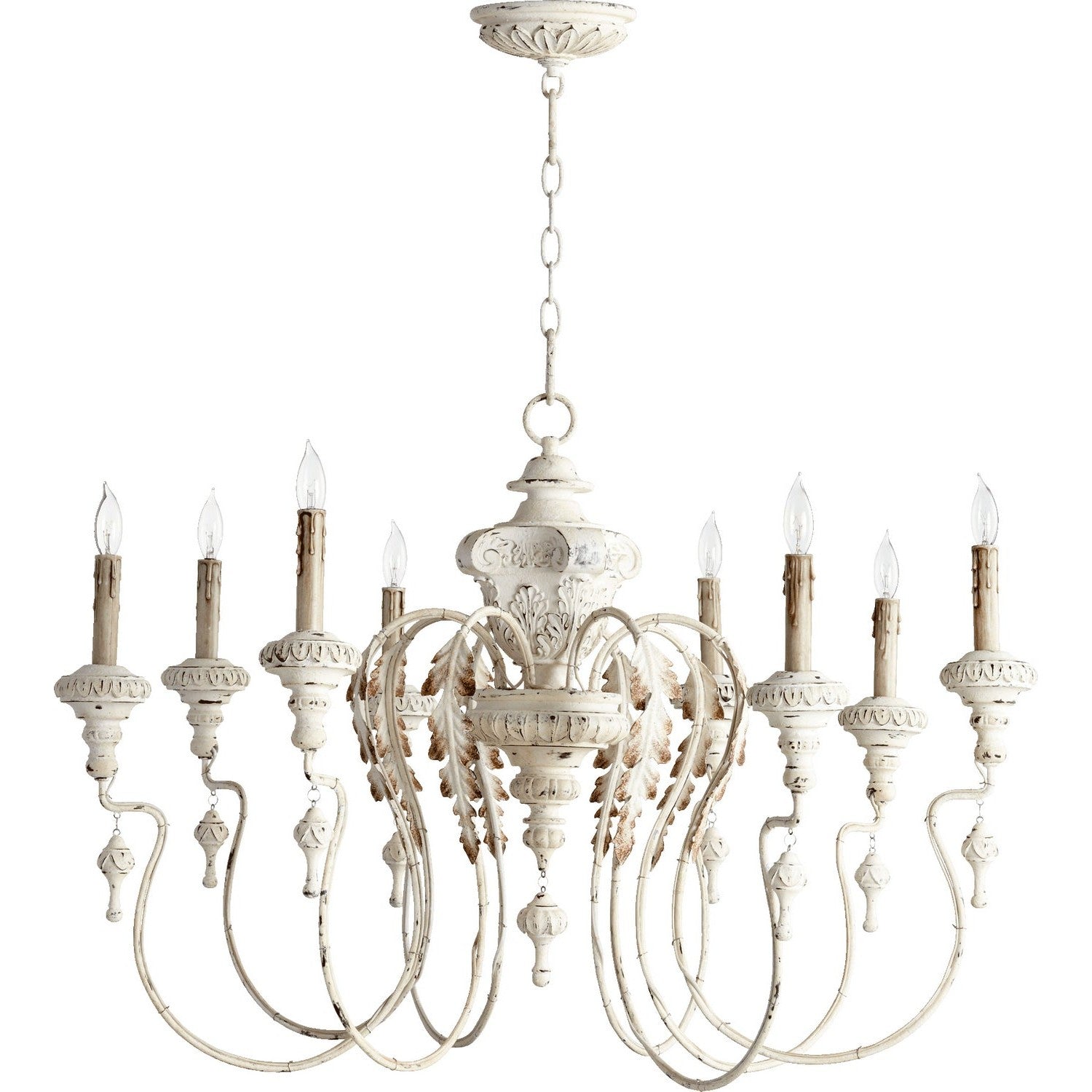 Quorum - 6006-8-70 - Eight Light Chandelier - Salento - Persian White