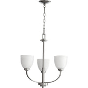 Quorum - 6060-3-64 - Three Light Chandelier - Reyes - Classic Nickel