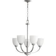 Quorum - 6060-5-64 - Five Light Chandelier - Reyes - Classic Nickel