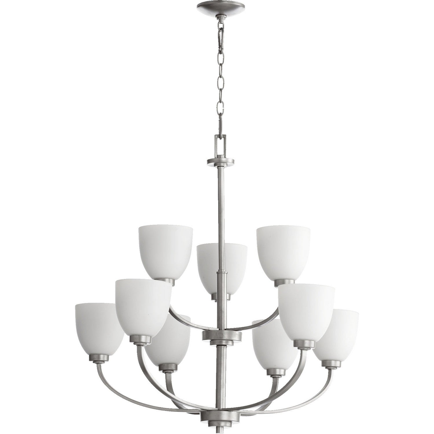 Quorum - 6060-9-64 - Nine Light Chandelier - Reyes - Classic Nickel