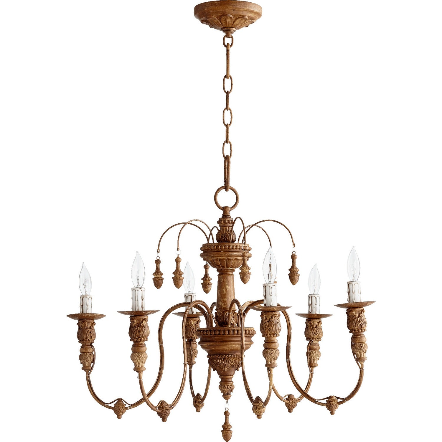 Quorum - 6316-6-94 - Six Light Chandelier - Salento - French Umber