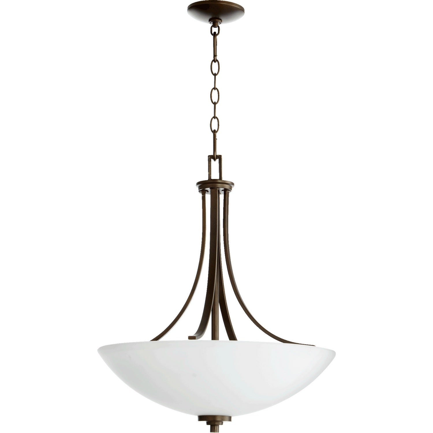 Quorum - 8060-4-86 - Four Light Pendant - Reyes - Oiled Bronze