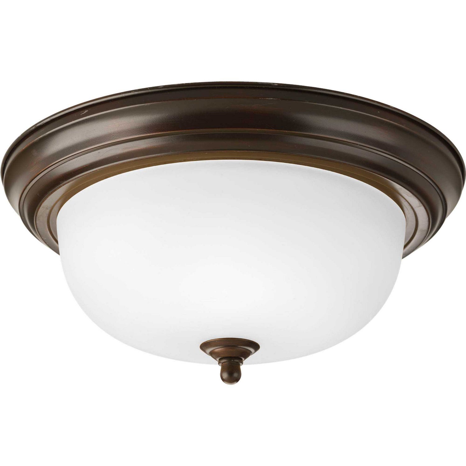 Progress Lighting - P3925-20ET - Two Light Flush Mount - Dome Glass - Etched - Antique Bronze