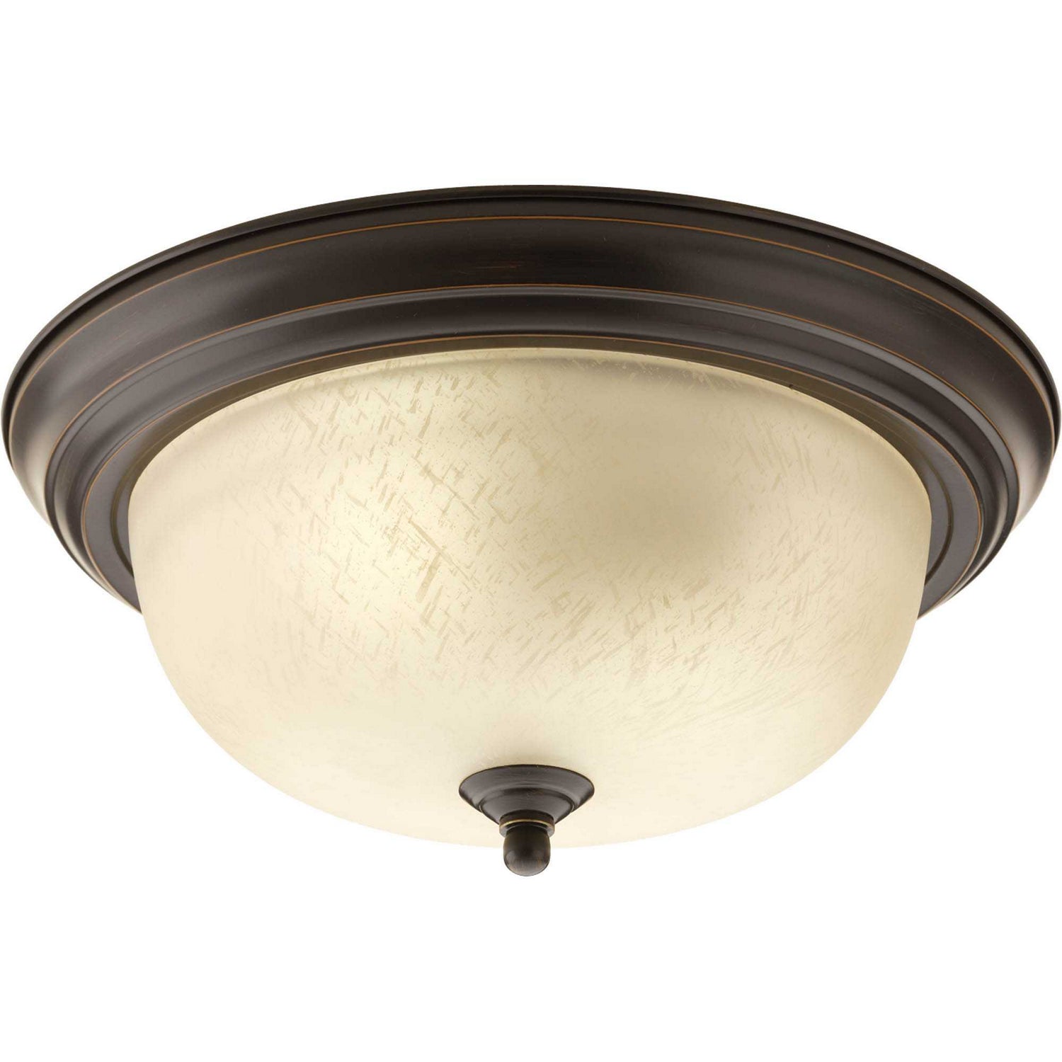 Progress Lighting - P3925-20EUL - Two Light Flush Mount - Dome Glass - Etched - Antique Bronze