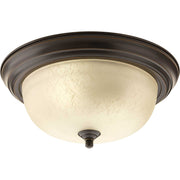 Progress Lighting - P3925-20EUL - Two Light Flush Mount - Dome Glass - Etched - Antique Bronze