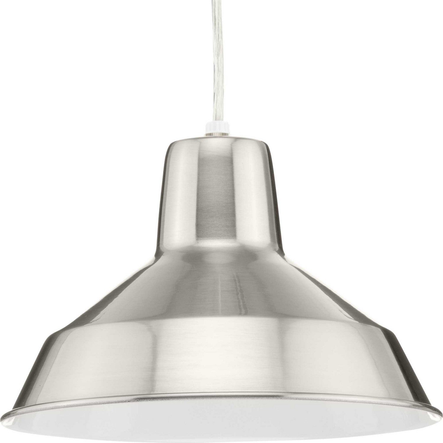 Progress Lighting - P5087-09 - One Light Pendant - Metal Shade Pendant - Brushed Nickel