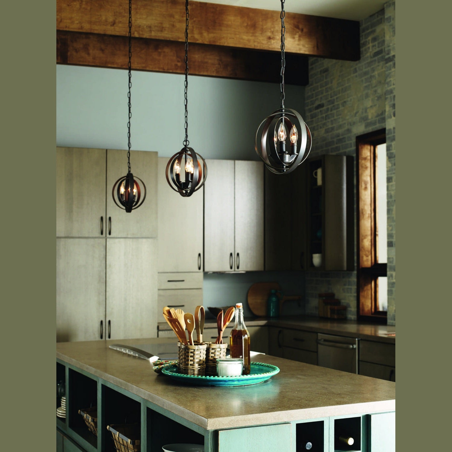 Progress Lighting - P5142-20 - Three Light Pendant - Equinox - Antique Bronze