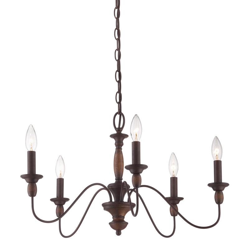 Quoizel - HK5005TC - Five Light Chandelier - Holbrook - Tuscan Brown