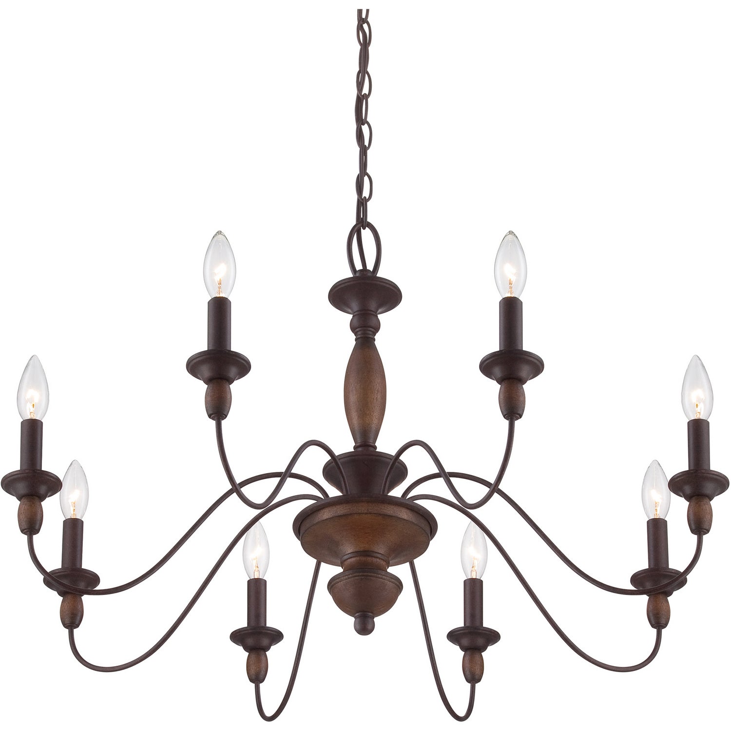Quoizel - HK5008TC - Eight Light Chandelier - Holbrook - Tuscan Brown