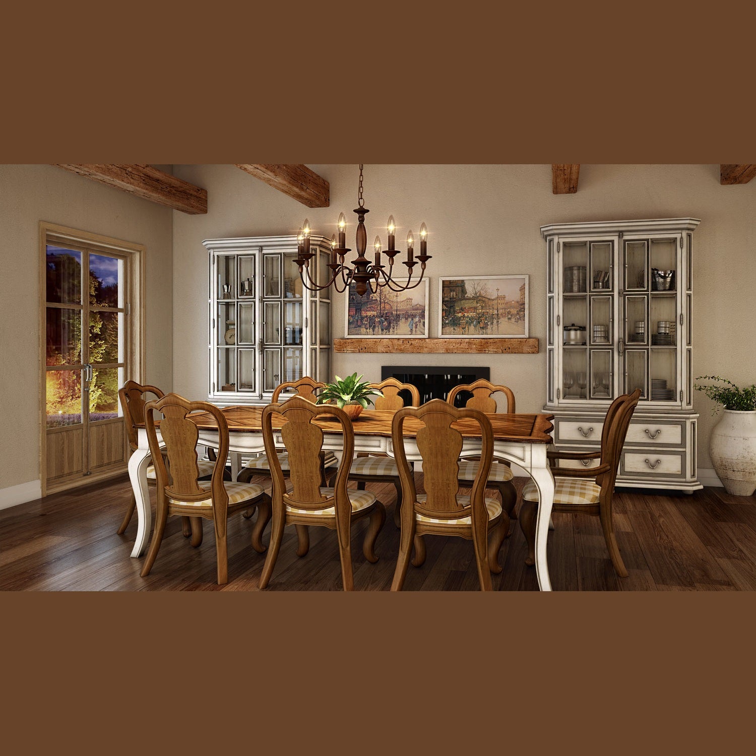 Quoizel - HK5008TC - Eight Light Chandelier - Holbrook - Tuscan Brown