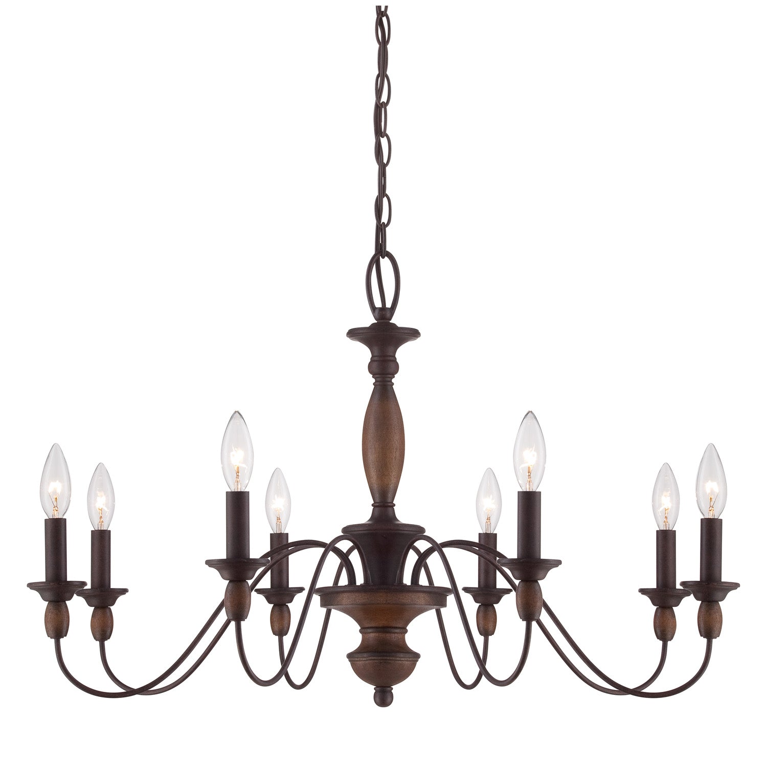 Quoizel - HK5008TC - Eight Light Chandelier - Holbrook - Tuscan Brown