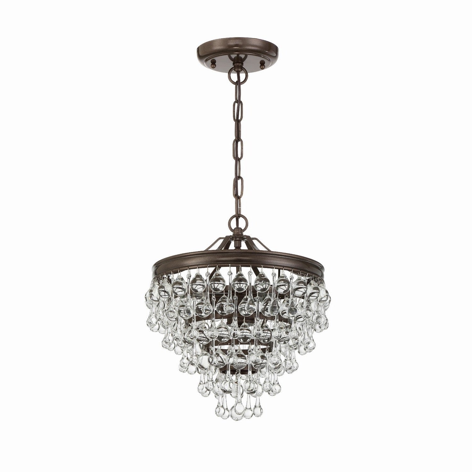 Crystorama - 130-VZ - Three Light Mini Chandelier - Calypso - Vibrant Bronze