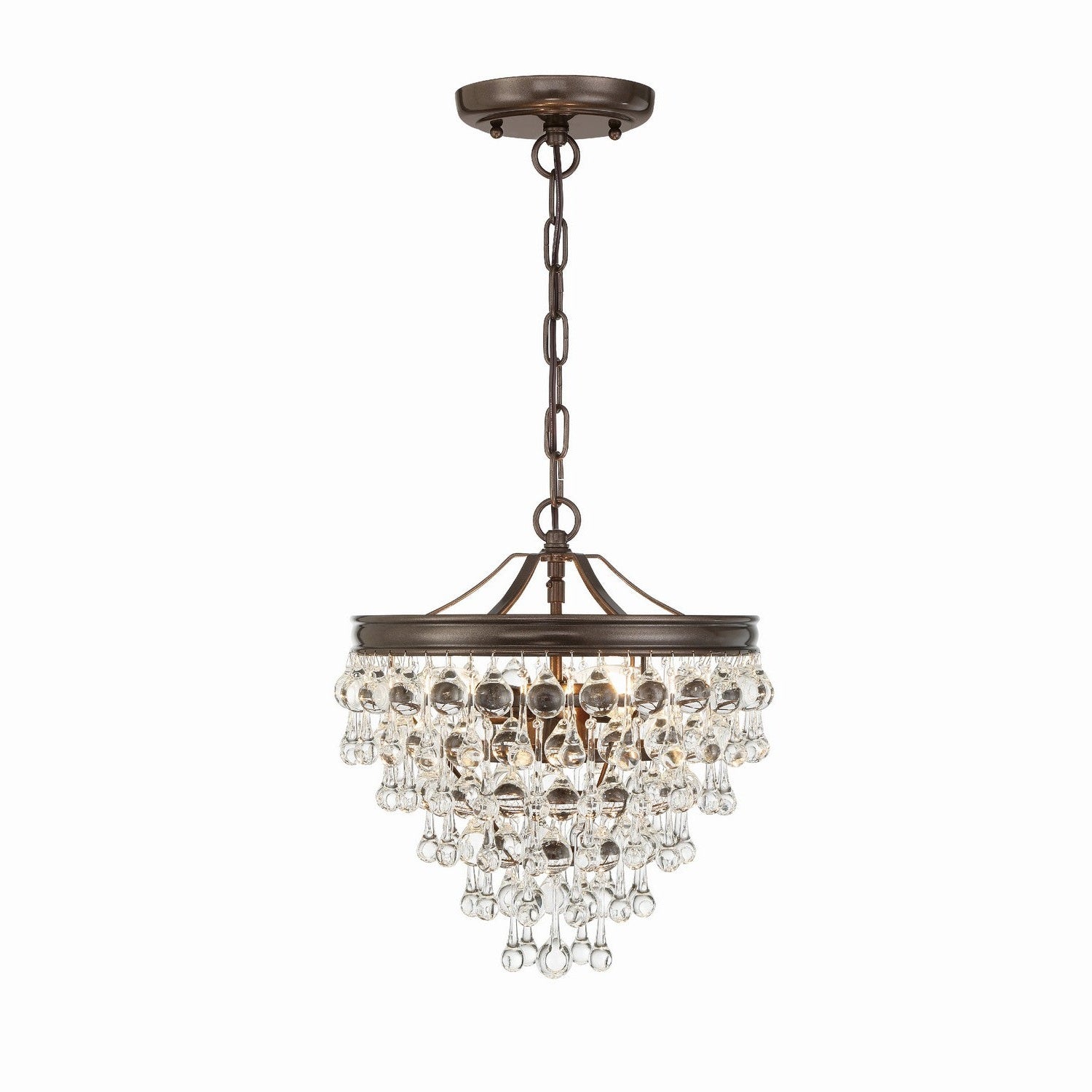 Crystorama - 130-VZ - Three Light Mini Chandelier - Calypso - Vibrant Bronze